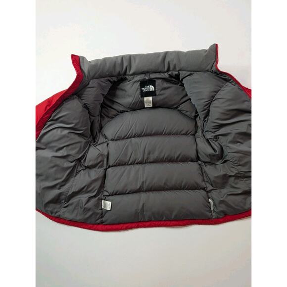 The North Face Nuptse 700 Down Fill Jacket Womens Medium Red Winter Puffer Coat - Picture 10 of 16